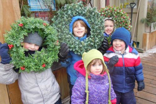 young Kingstonians Reid, Mikhail, Lily and Colin got all wreathed up at Sydenham's annual Santa Claus Parade